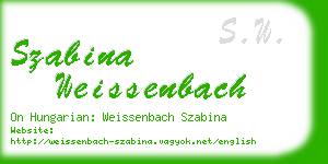 szabina weissenbach business card